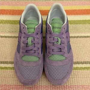 Saucony Purple and Green Sneakers